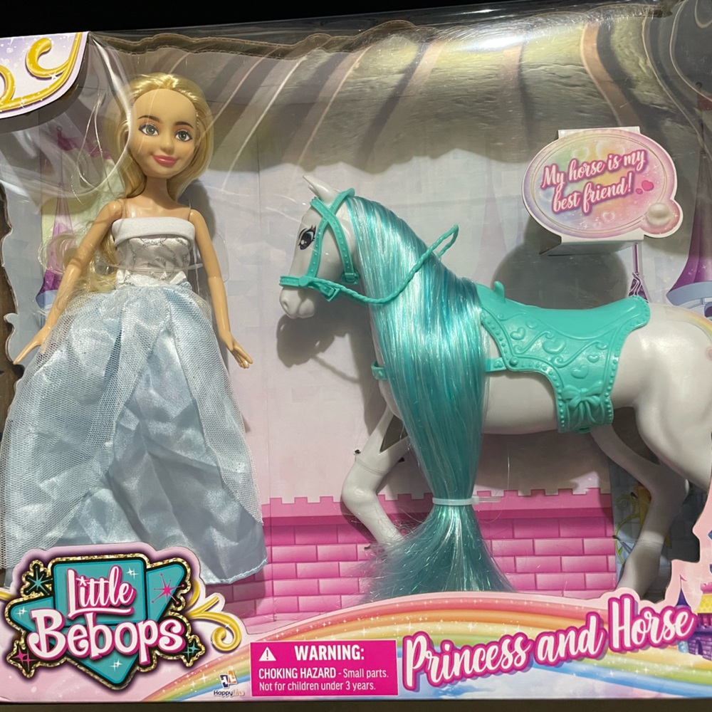 Princess and Horse Set - White and Blue